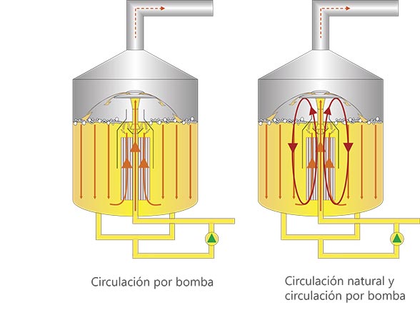 Circulación por bomba Circulación por bomba